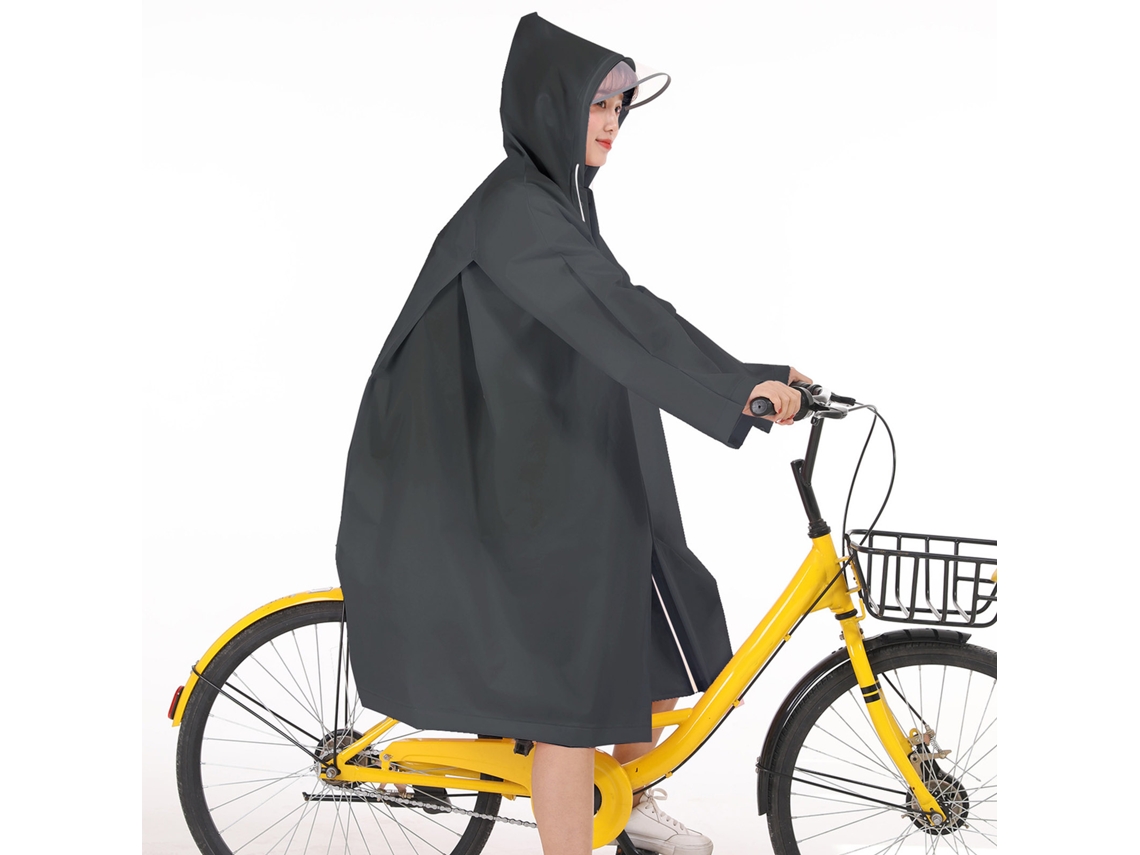 Poncho de Chuva Adulto Eva Impermeável com Capuz Leve para Ciclismo Camping | S/MARCA