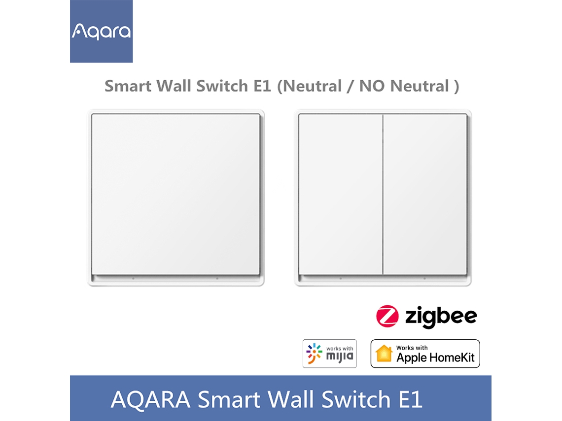 Interruptor Inteligente De Parede Aqara E1 Zigbee 3.0 Sem Fio Controle Remoto Wifi Para Casa Inteligente