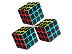 Cubo Mágico 3x3x3 Com Adesivos De Fibra De Carbono Cube Speed Cube