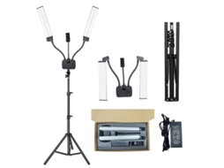 Luz De Preenchimento Led Flexível De Dois Braços Em Duas Cores, Luz De Vídeo Led De Beleza Atenuável 3200k-4500k-5600k, 45w Com Suport