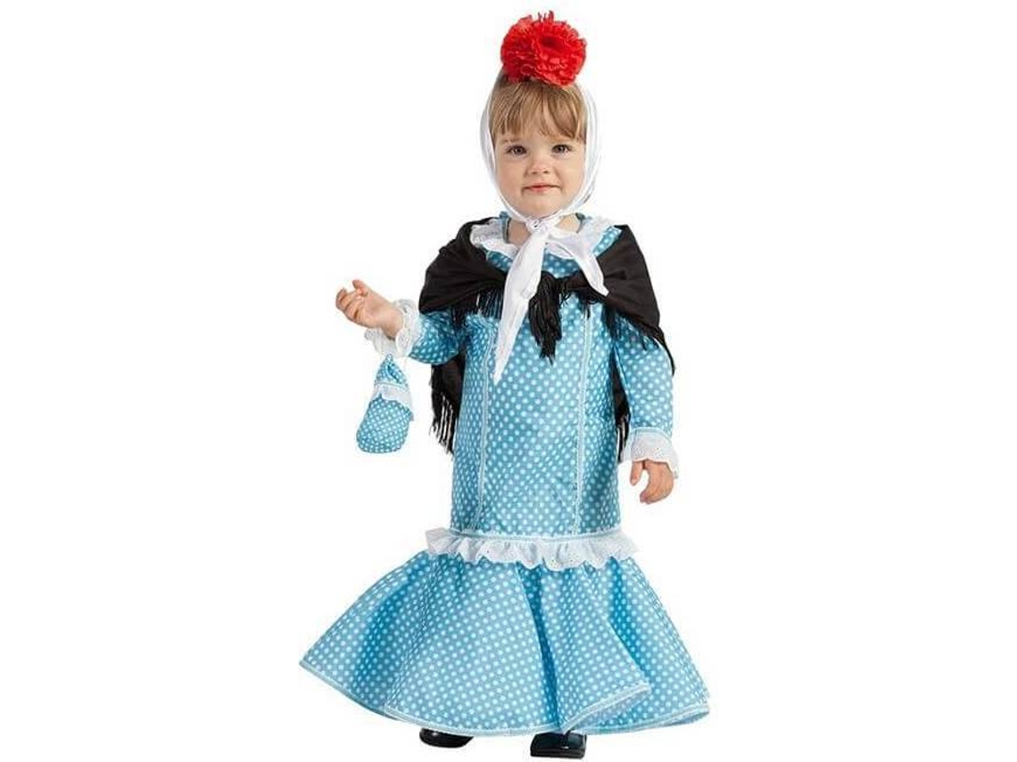 Fato de Bebé DISFRAZZES Chulapa Azul (Tam: 6 a 12 meses)