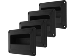 Alto-falante De Áudio De Plástico Preto Com Alça Lateral De 4 Polegadas, Fácil De Instalar.
