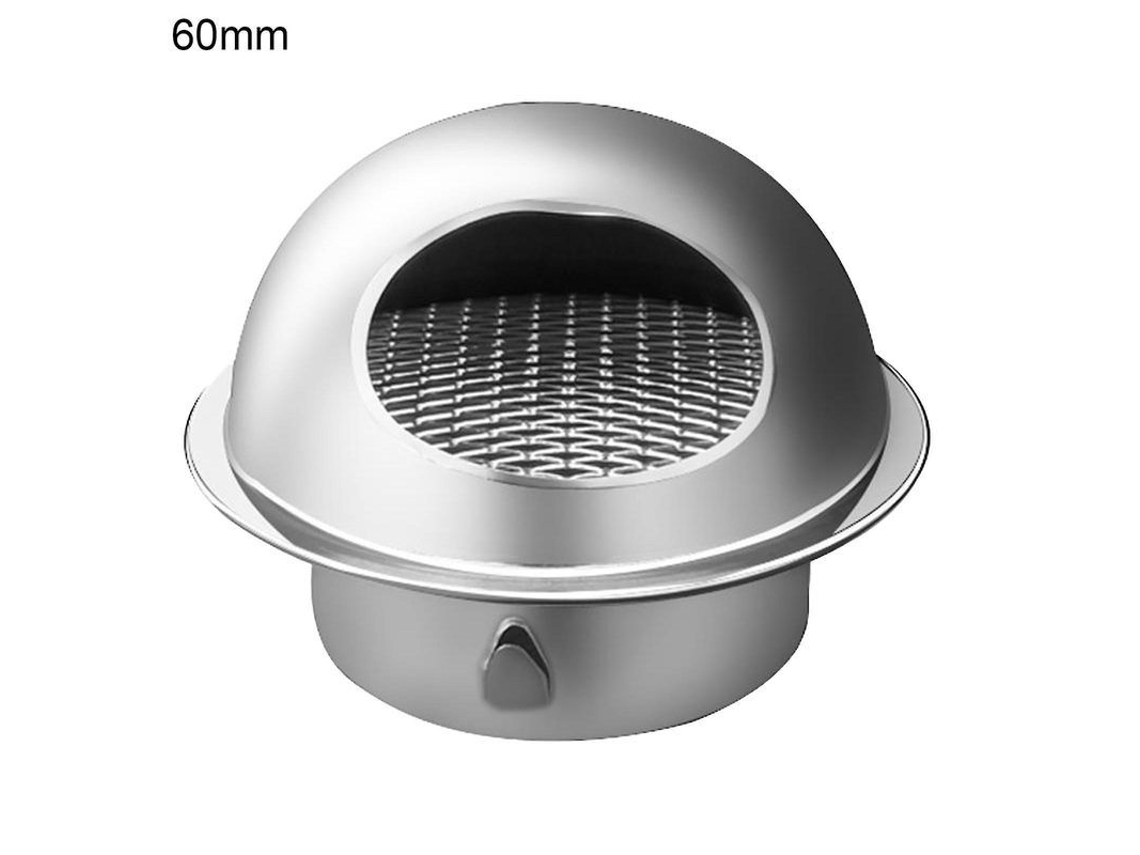 Tampa De Vento De Parede Anti-óxido Com Fivela Fixo 50-200mm Aço Inox 304 Resistente À Chuva Para Exterior 60mm
