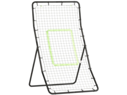 Gol Rebounder Kickback 75x126 Cm, Parede De Rebounder De Aço E Pe, Auxiliar De Treinamento De Futebol, Preto Hvorstur