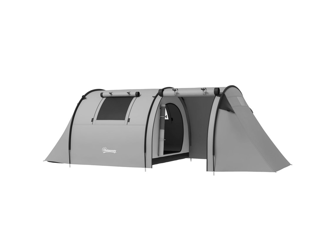 Barraca 3 Pessoas impermeável 470x220x150cm verde com janelas e bolsa | S/MARCA