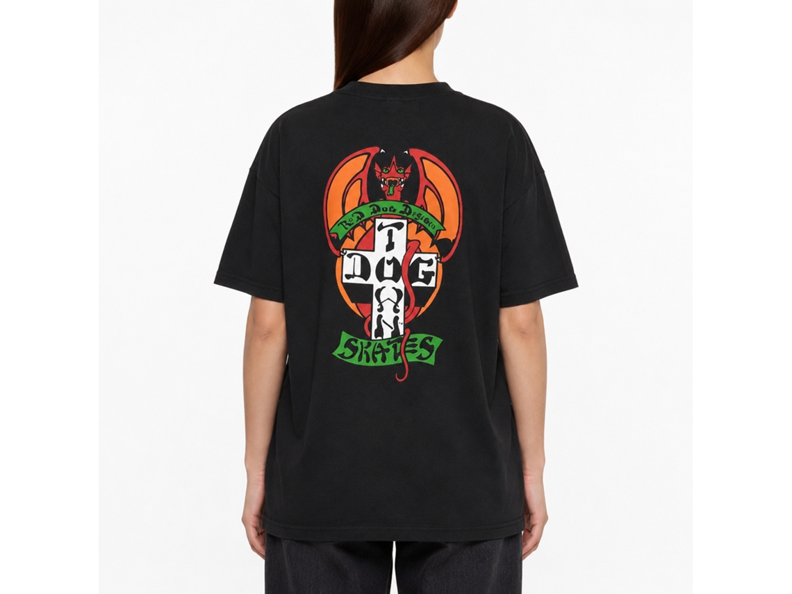 Dogtown Red Dog T-shirt Black Unisex Adults Size:xxxl
