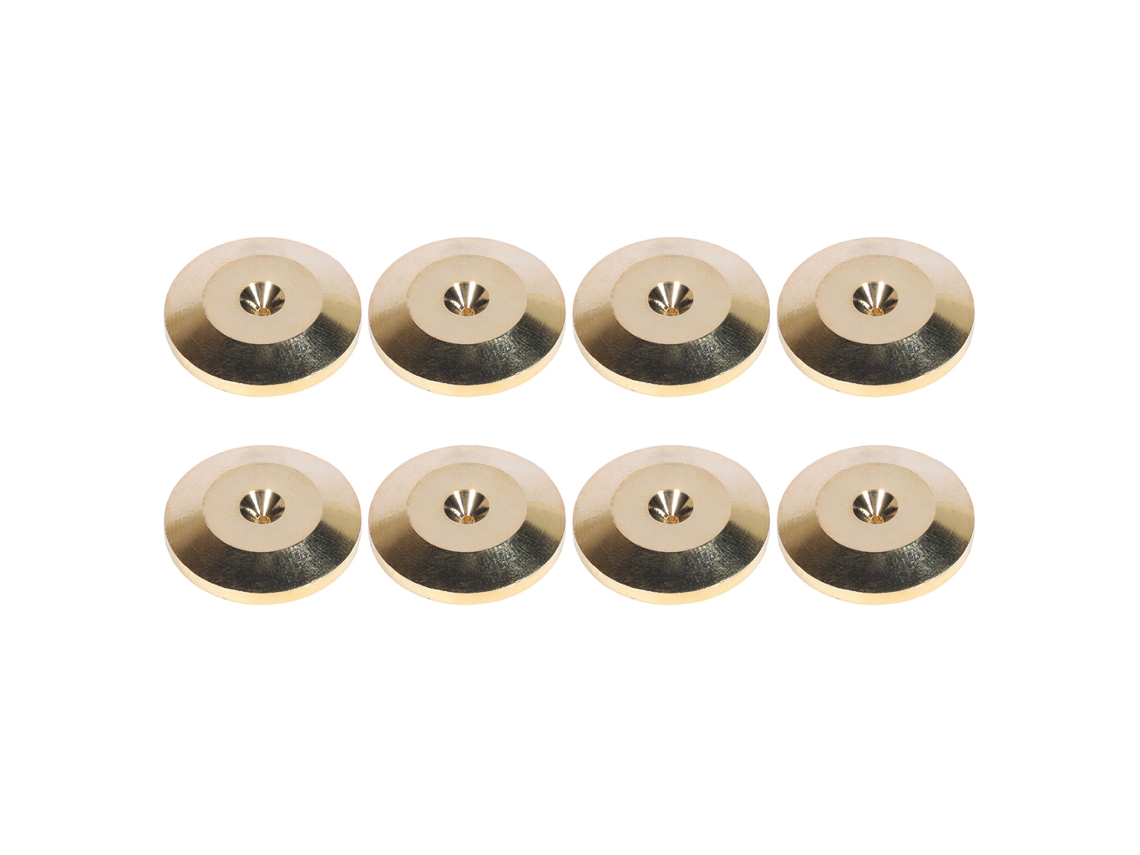 Kit de 8 Pés de Isolamento em Liga de Alumínio 25x5 Mm para Amplificador, Toca discos e Dac, 25x5mm, 5mm AQUAFORGE