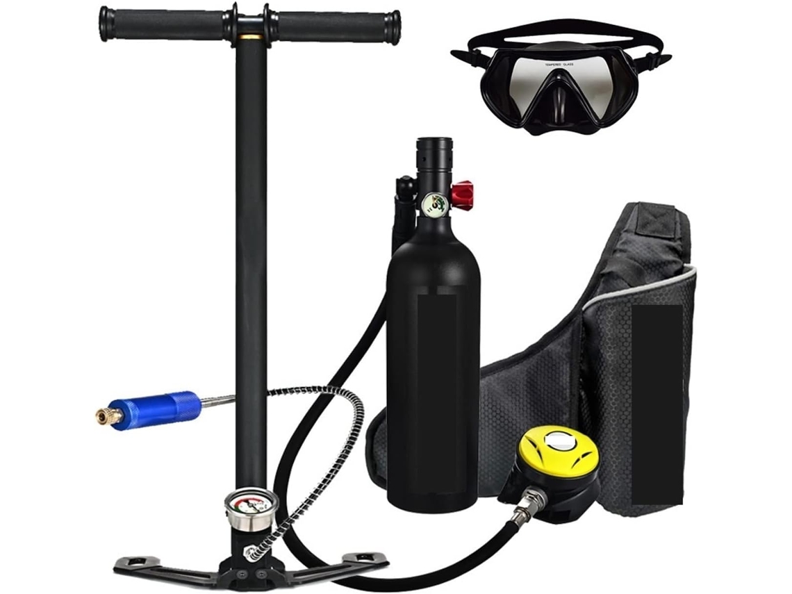 Mini Cilindro de Mergulho SFUSHOS com Respirador, Estilo Lazer ao Ar Livre
