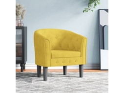 Vidaxl Poltrona Veludo Amarelo