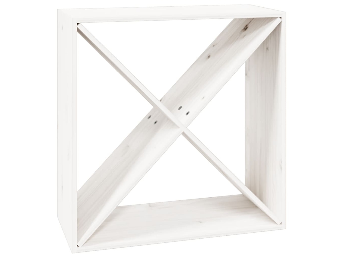 Garrafeira 62x25x62 Cm Madeira de Pinho Maciça Branco MAISON EXCLUSIVE