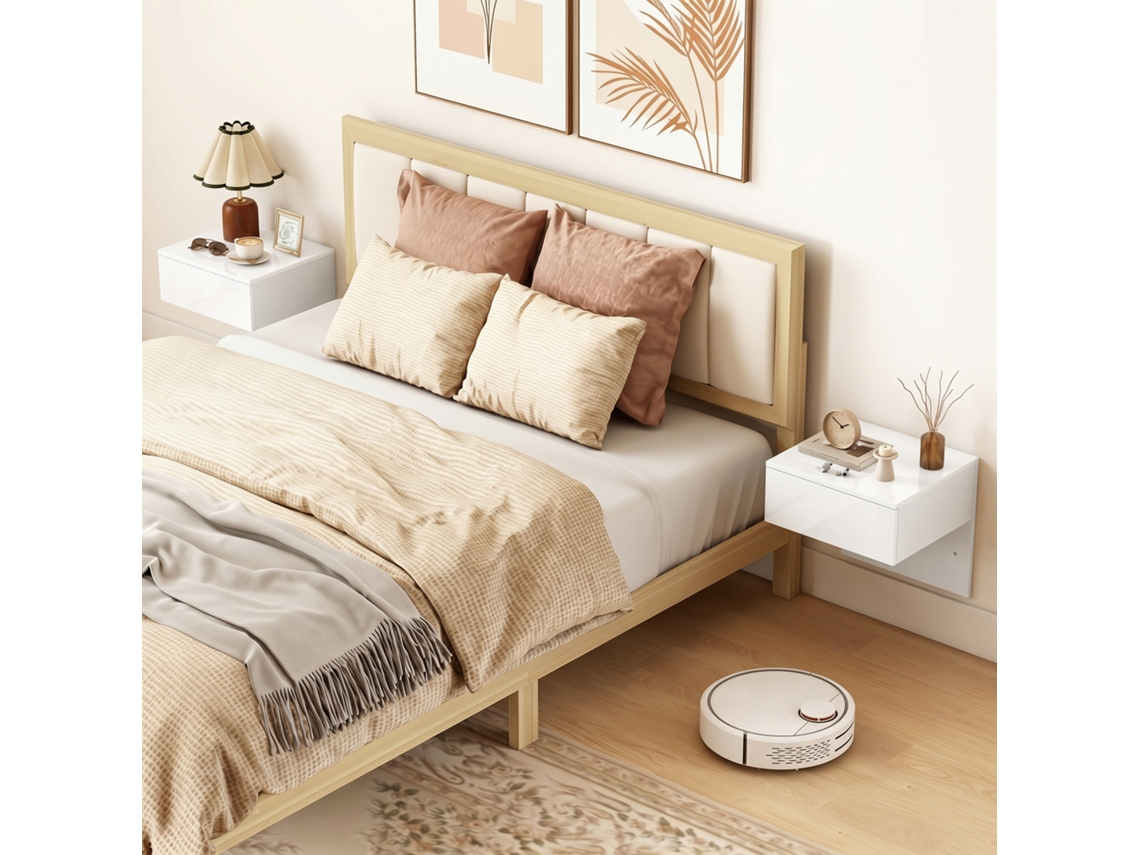 Mesa De Cabeceira, Em Mdf, 36,2 X 35 X 40 Cm, Para Uso Em Quarto