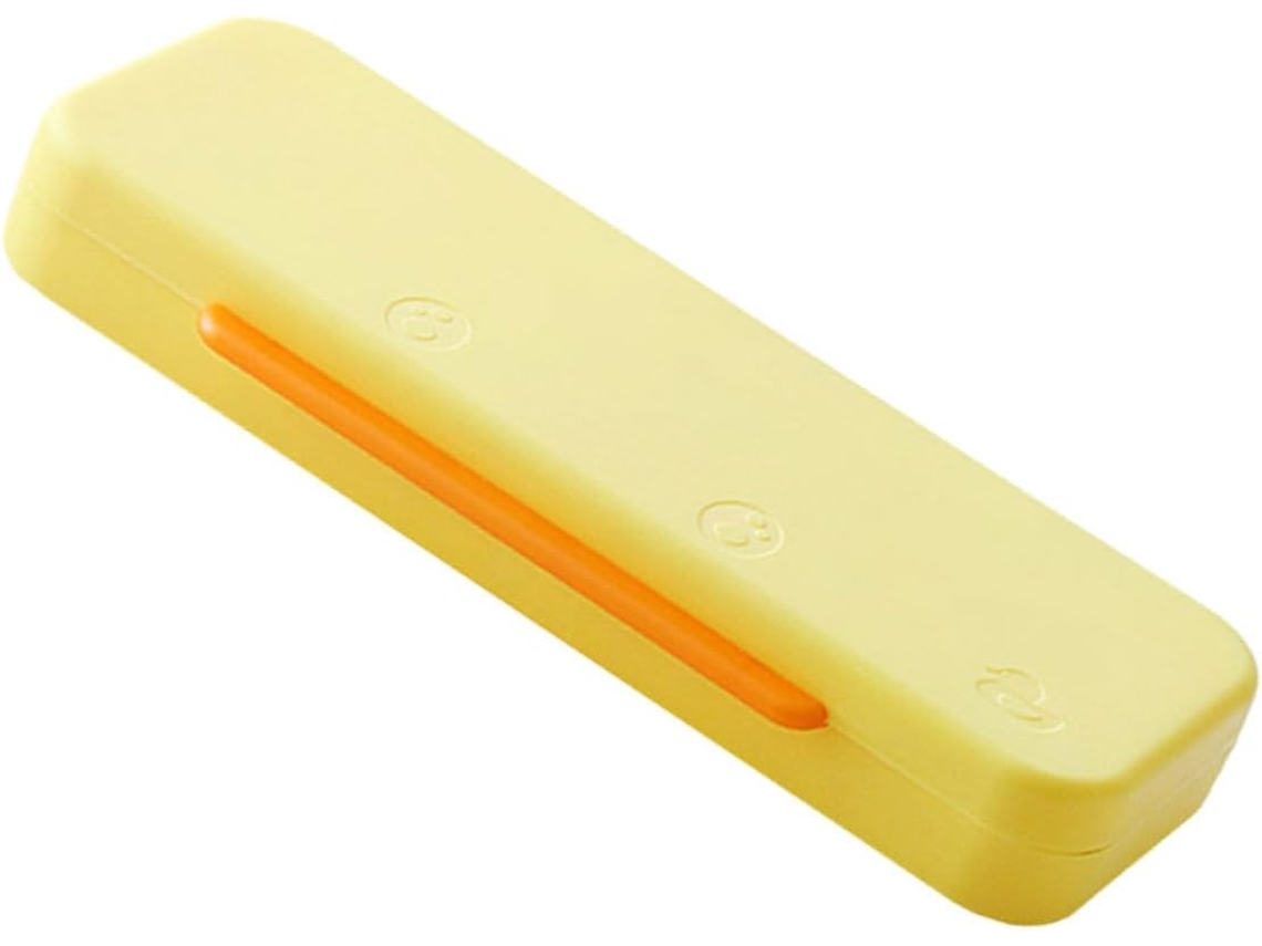 Estojo De Lápis Zerodeko Plástico Amarelo Grande Capacidade Com Design Camada Dupla E Vários Níveis