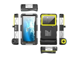 Capa Yuysan Compatível Com Samsung S6‑s24 Ultra, Impermeável Até 15m, Preto E Amarelo