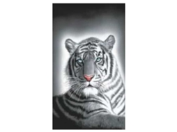 Toalha De Praia Microfibra Tigre Preto E Branco