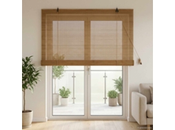 Vidaxl Estores De Rolo Castanho 130 X 220 Cm Bambu