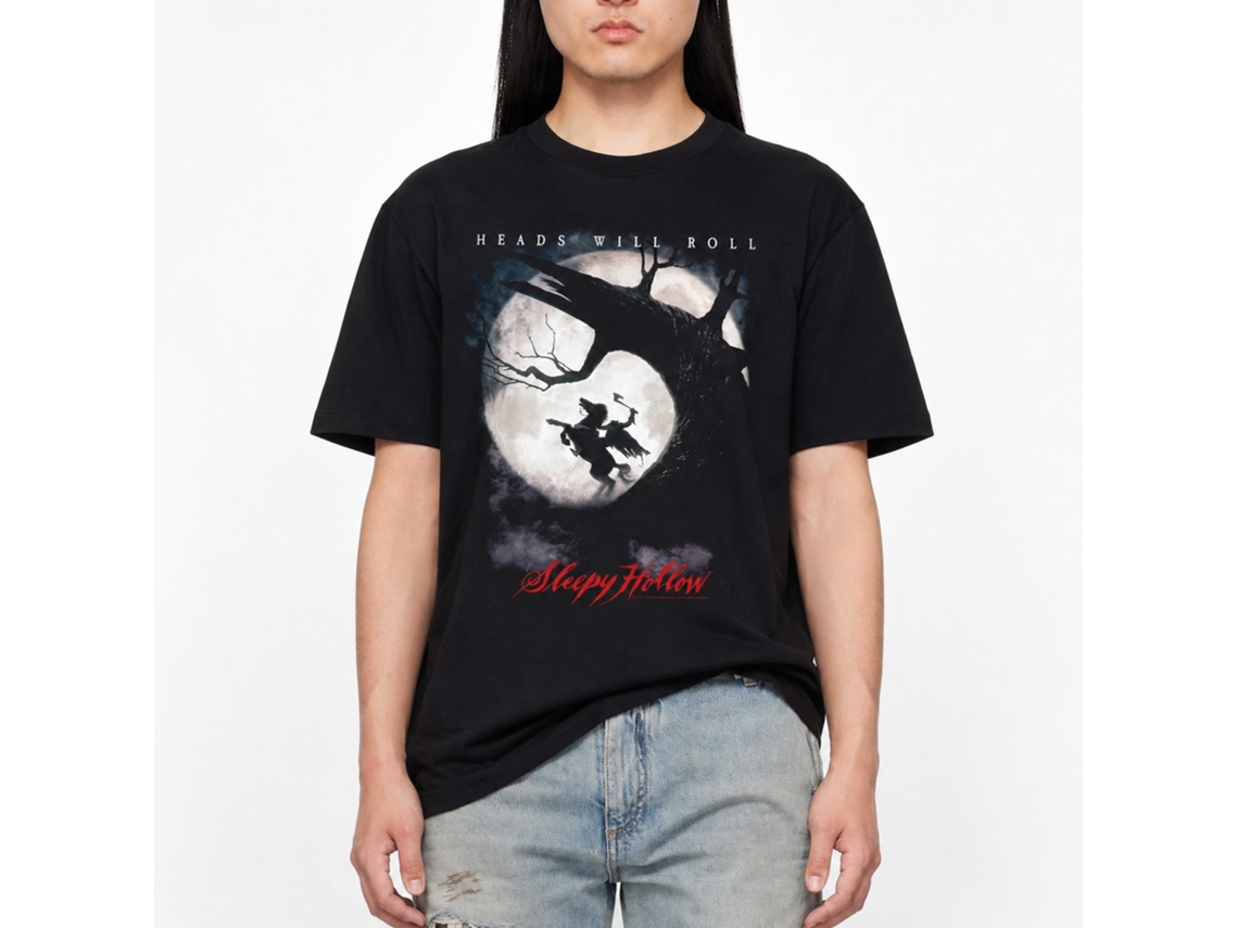 Rockinstone Sleepy Hollow Movie Heads Will Roll Black Adult T-shirt Size:xxl