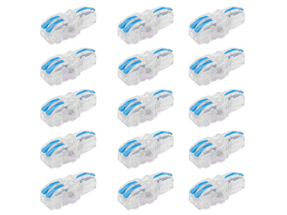 Conector Rápido Laxiscreed T Transparente Para Ligação De Fios Com 1 Entrada E 2 Saídas