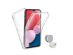 Kit Capa 360° Impact Protection 1 Gripholder 1 Suporte Phonecare Para Xiaomi Poco C85 - Transparente/branco