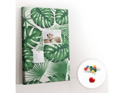 Quadro De Cortiça Com Impressão Folhas De Monstera Planta Para A Sala De Estar Espelharte (40x60 Cm)