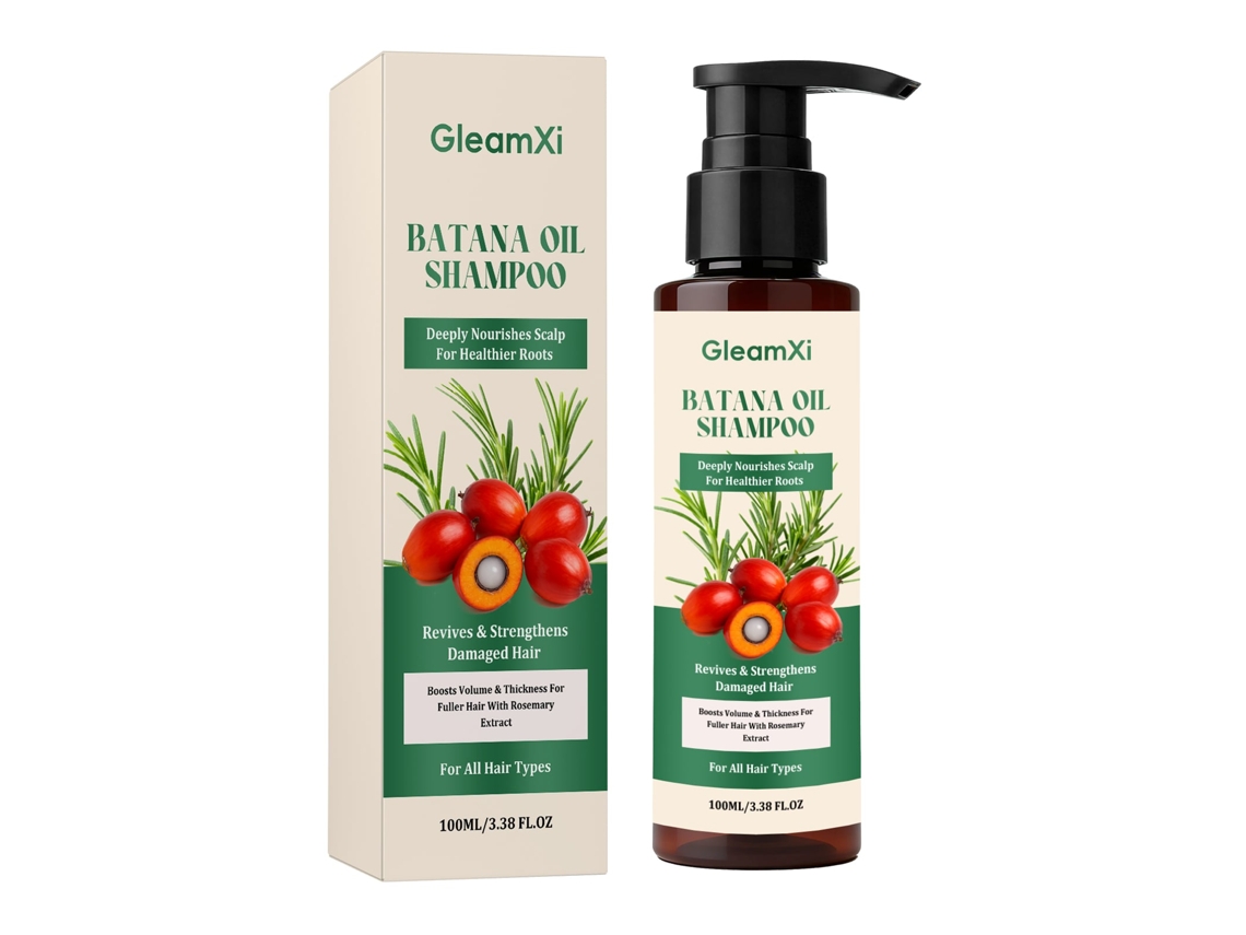 Shampoo Gleamxi Batana LAXISCREED para Cabelo Limpo e Refrescante, Suave, Sedoso e com Aspecto Saudável