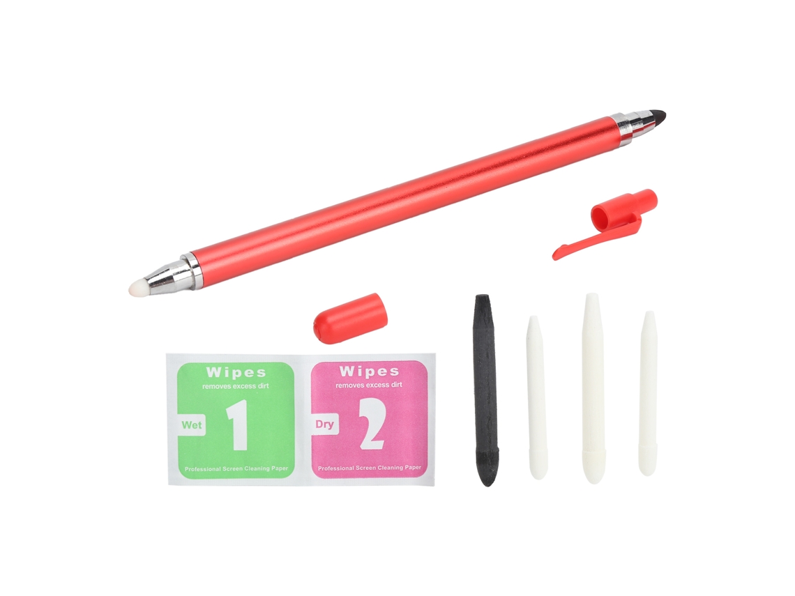 2026zentro-caneta Stylus De Borda Dupla Para Tela Tática Com Alta Sensibilidade Para Tablet E Ipad (vermelha)