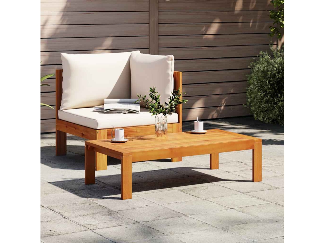 Vidaxl 2 Pcs Conjunto De Sofás De Jardim C/ Almofadões Acácia Maciça