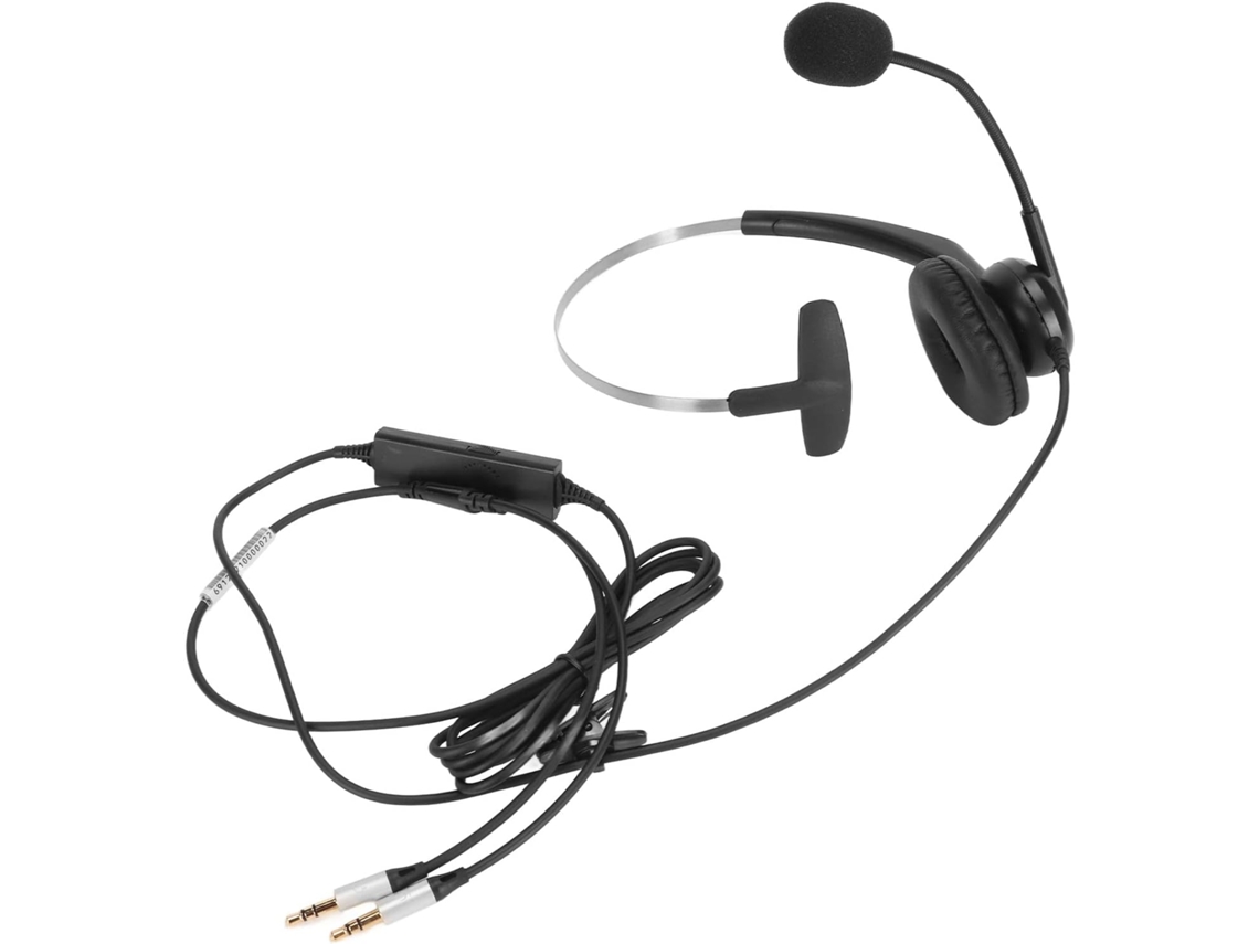 Fone De Ouvido Mono Com Fio Yunseity Para Escritório, Com Cancelamento De Ruído Ajustável E Microfone Para Call Center