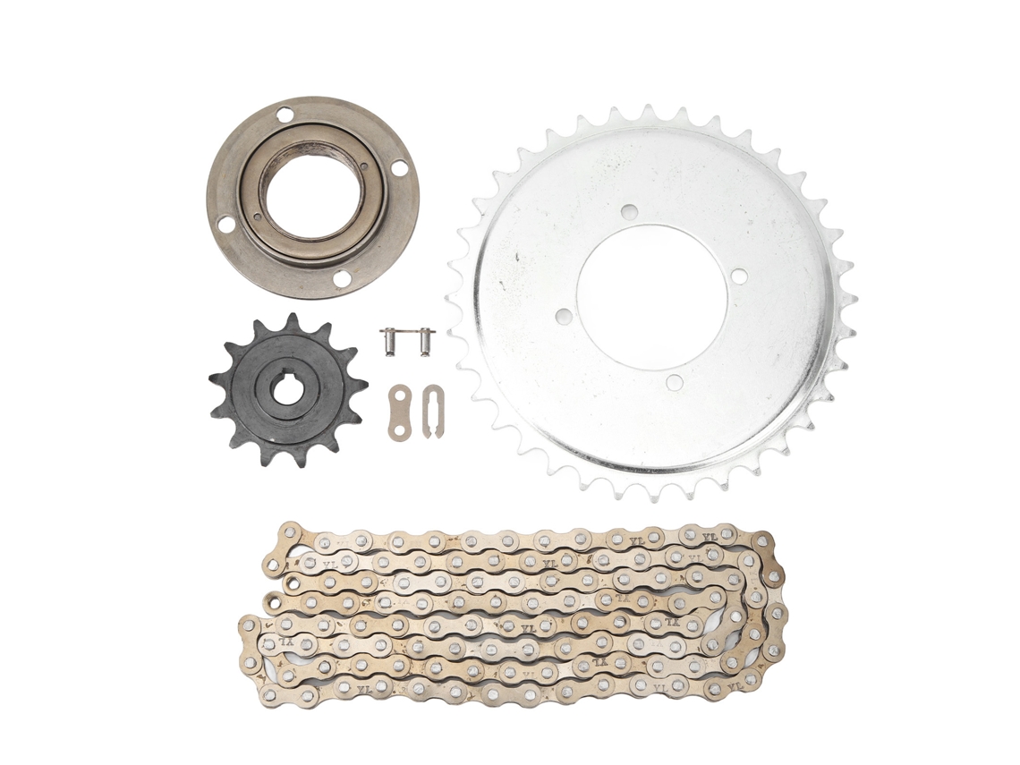 Kit de Corrente e Engrenagem Mali 410 13d com 114 Elos Aço para Scooter Bikes ATV