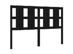 Bed Headboard, Bed Headboards Vidaxl Preto Madeira De Pinho (125.5 X 100 Cm)