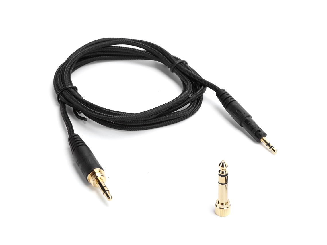 Cable de audio aux trenzado de 3,5 mm con adaptador de 6,35 mm para auriculares ATH M50X y M40X S/MARCA