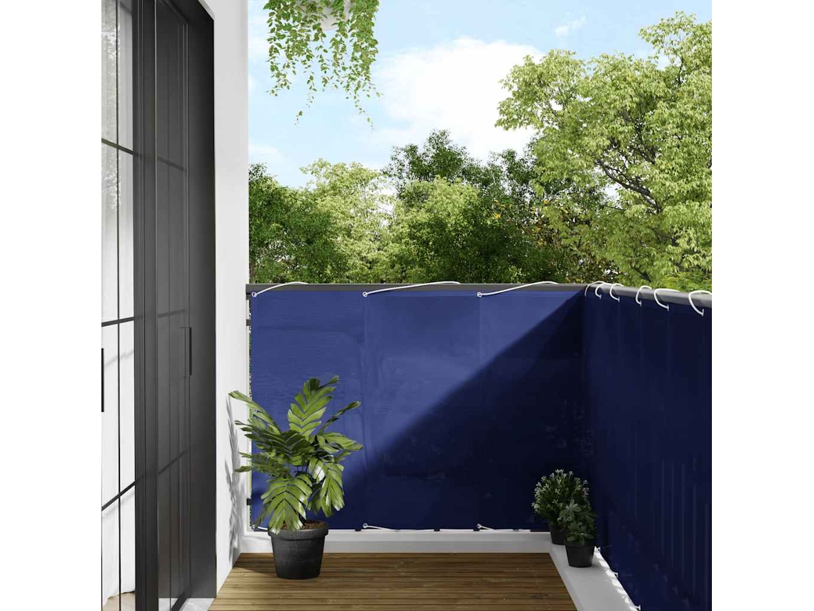 Vidaxl Tela De Varanda 120x1000 Cm 100% Poliéster Oxford Azul