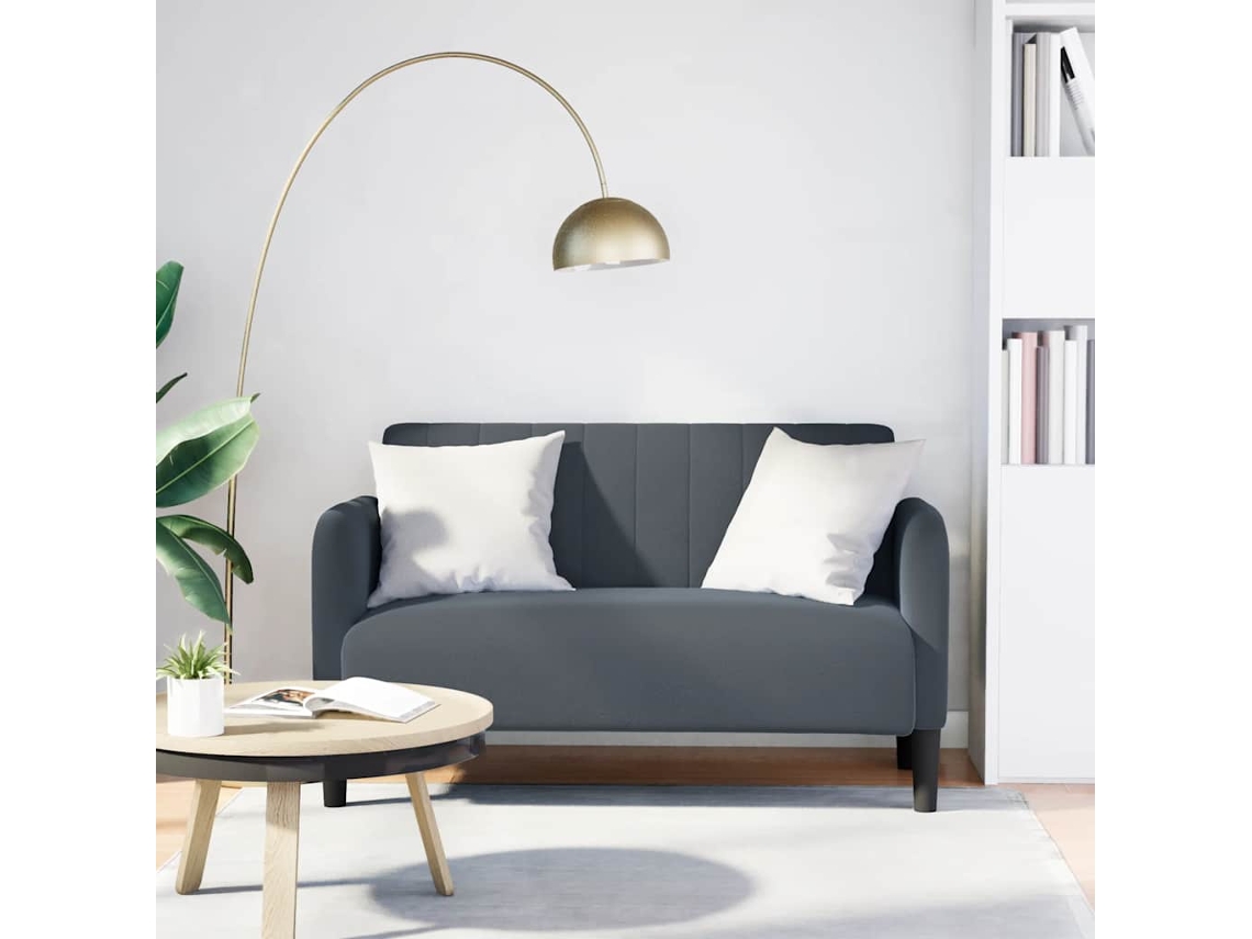Vidaxl Sofá luvas 109 Cm Veludo Cinzento escuro