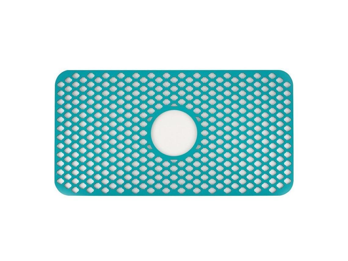 Tapete De Escurrido Reutilizável De Silicone Para Fregadeiro Cozinha Antideslizante Protetor Rápido Secado Com Buracos C Verde