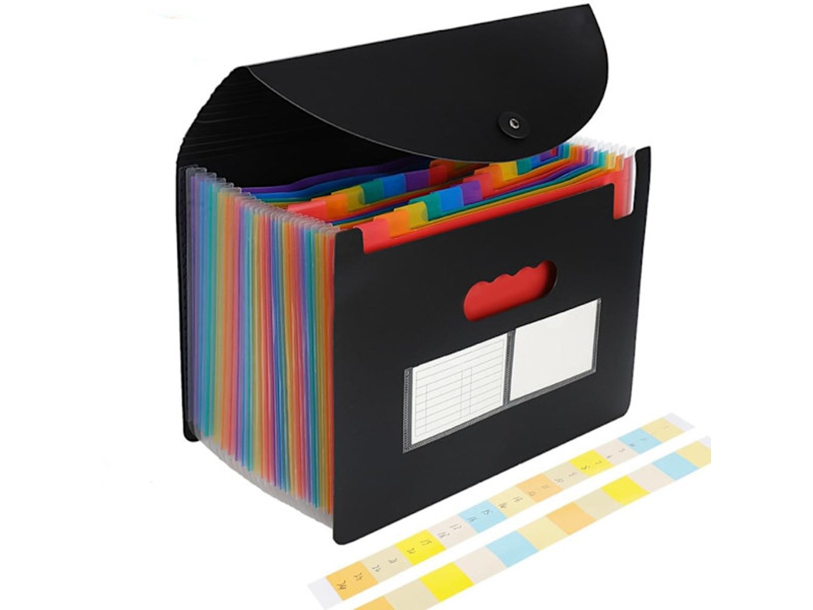 Pasta para Documentos A4/ Pasta A4. Pasta Organizadora com 24 Compartimentos BRILVIBERA