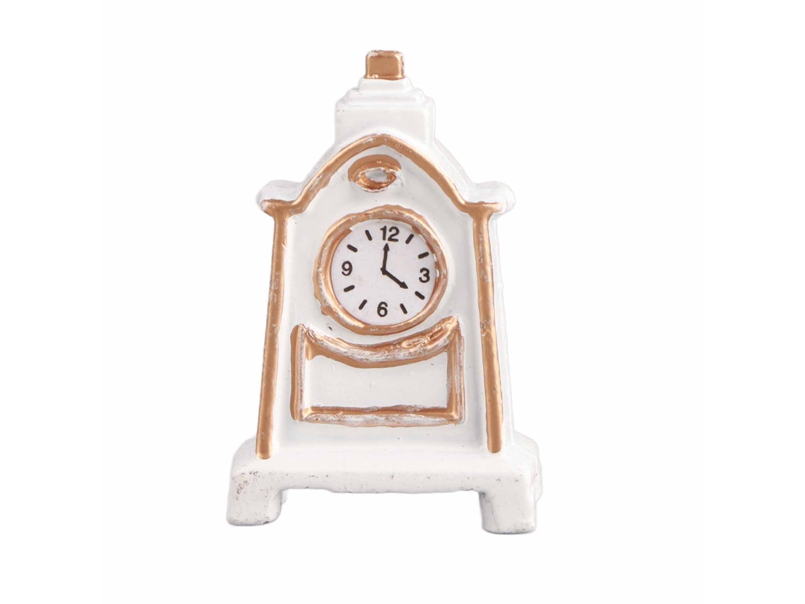 Mali relógio de Mesa Miniatura 1:12 para Casinha de Bonecas Decorativo Metal