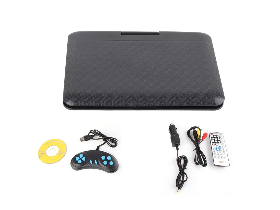 Speedy-reprodutor De Dvd Portátil Hd De 6.8 Polegadas Multifuncional Player De Tv Para Carro E Exterior Preto