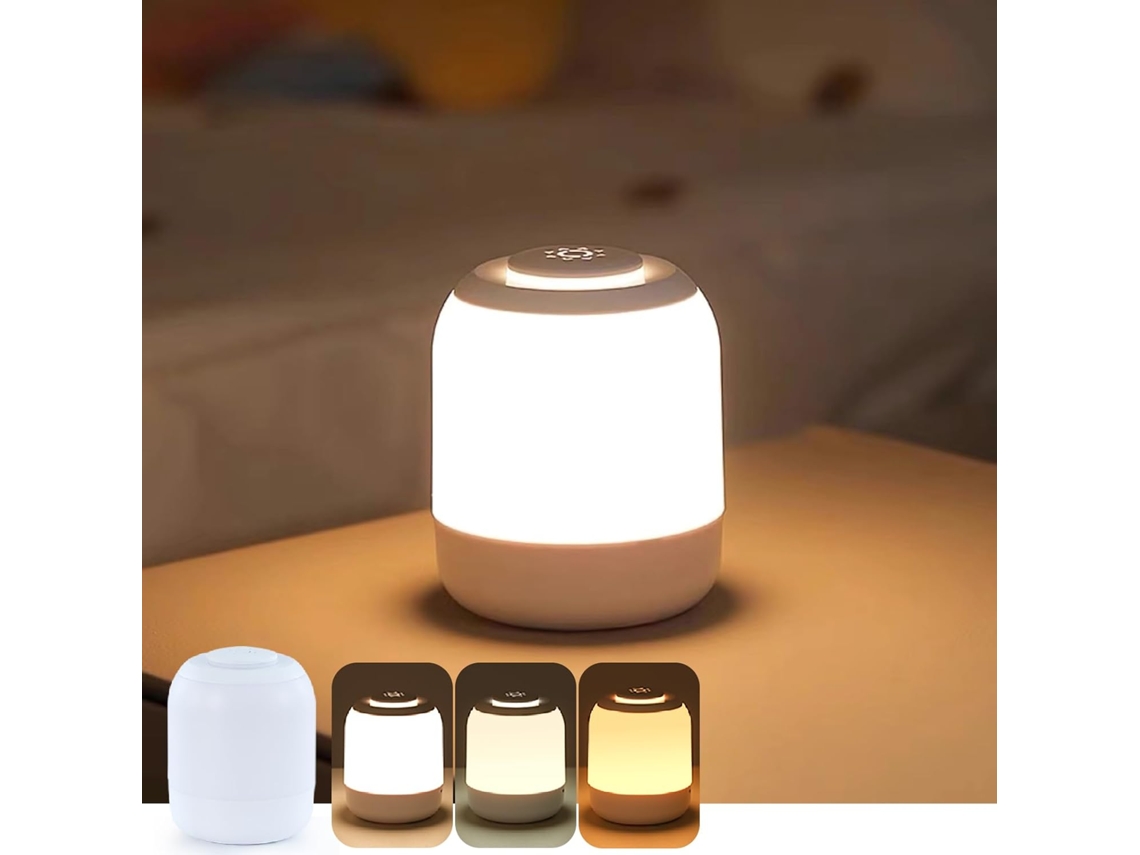 Luz Noturna Infantil Led Regulável Com Bateria 2400mah E Carregamento Usb