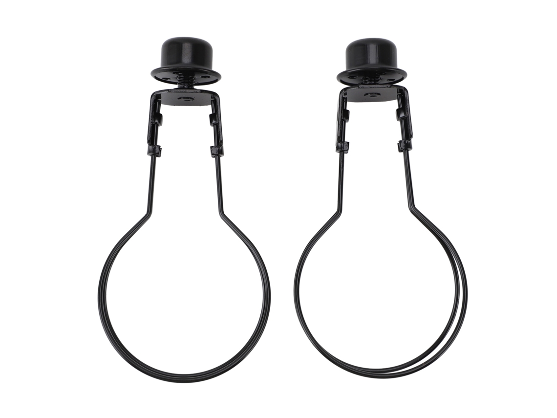 Adaptador Clip Metal Anti roxo Abajur Topo Finial 2pcs Preto | S/MARCA