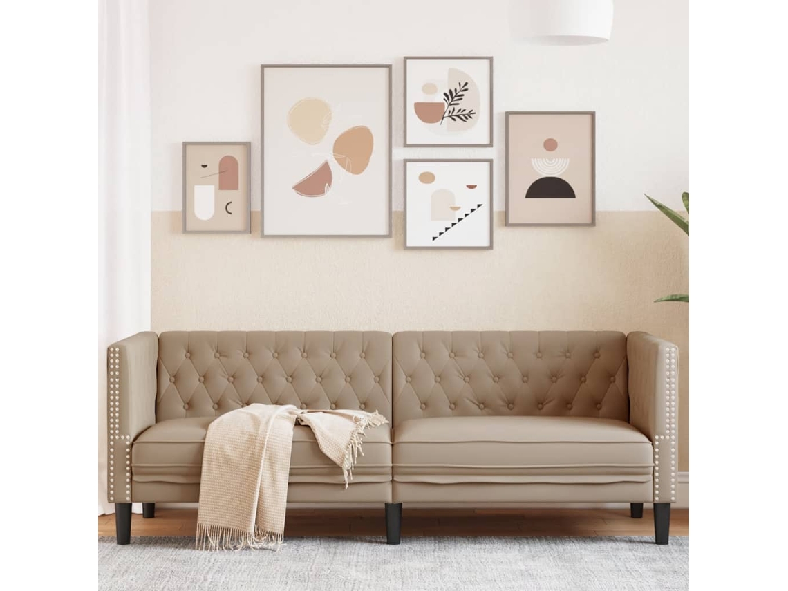 Chesterfield Sofa, Chesterfield Sofas Vidaxl Marrom Couro Artificial (n/a)