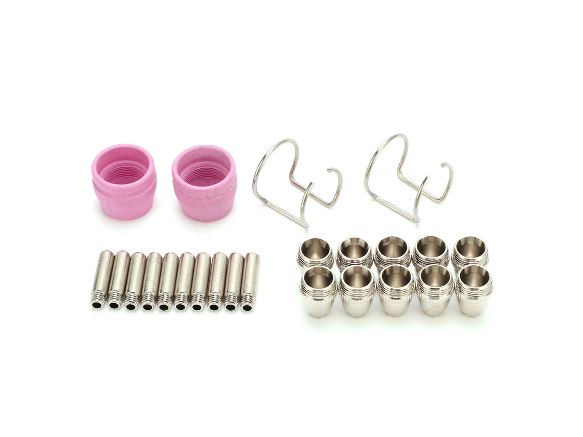 Kit De Consumíveis Para Soplete De Plasma Electrodos Boquillas Cerâmicas Punta De Contacto Sg-55 Ag-60 Wsd-60p 24pcs
