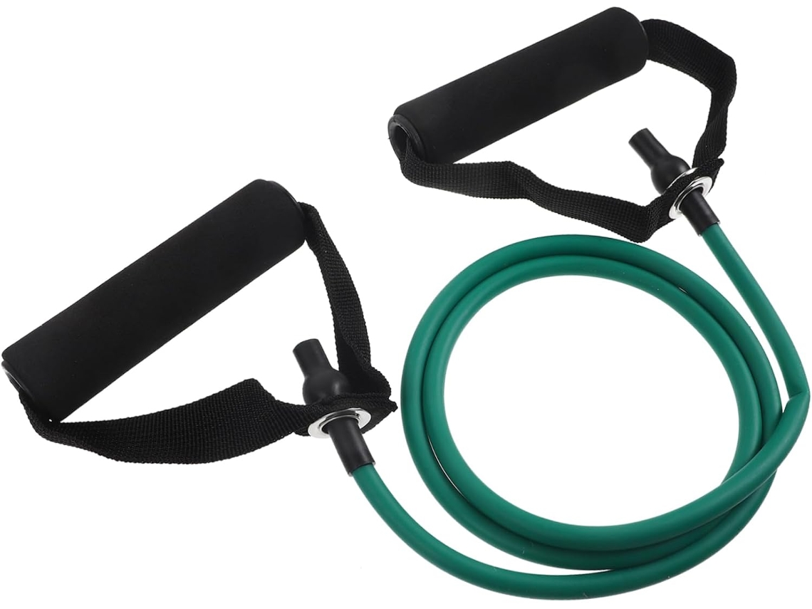 Faixa De Resistência Com Alças Em Látex Para Treinamento Força, Ioga E Exercícios Ao Ar Livre | Verde, Macia