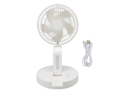 Vento de Mesa Plegable 3 Velocidades Usb Branco Sem Punch