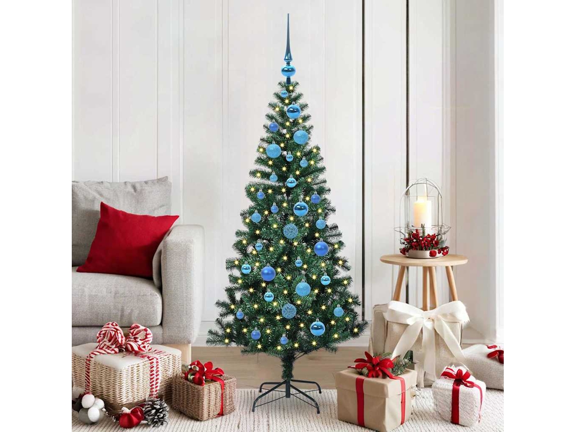 Vidaxl Árvore De Natal Artificial Pré-iluminada Verde 150 Cm