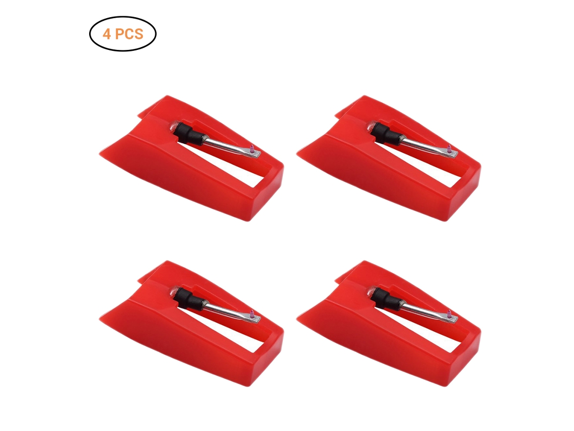 Mali 4pcs Agulhas para Toca discos Reposição Stylus Durável Compatível com Diversas Marcas