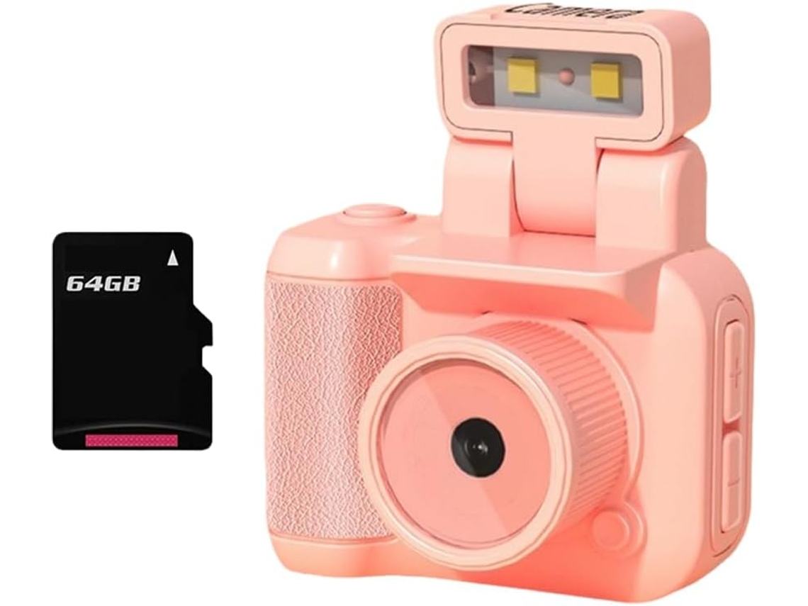 Mini Câmera Dslr Cmos de 64 Gb com Flash e Estação de Carregamento. SFUSHOS