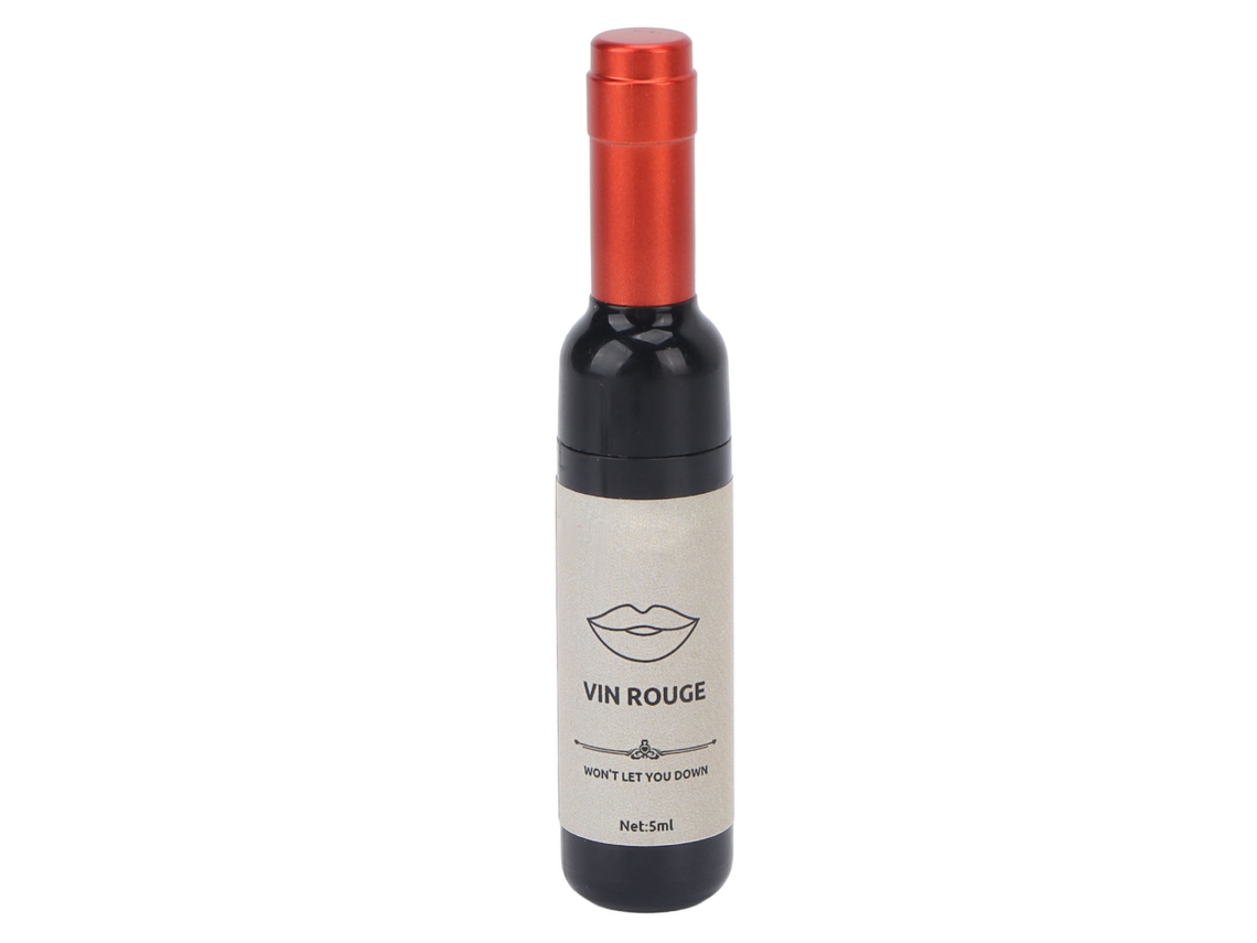 Batom Em Forma De Garrafa De Vinho Alta Pigmentação Hidratante Não Desvanece Brilho Labial Líquido 5ml Laranja