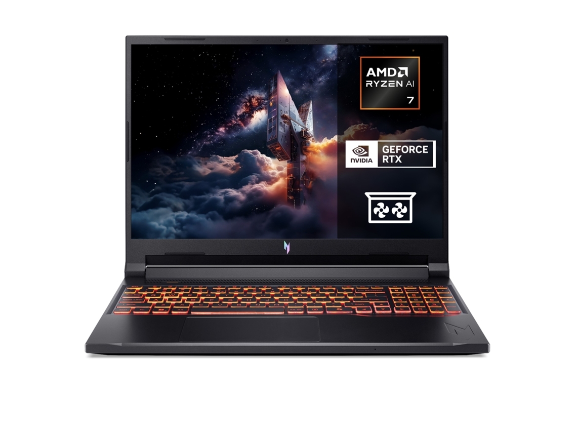 Portátil Gaming ACER Nitro V 16 AI ANV16-42-R0XU (Outlet Caixa Aberta - AMD Ryzen 7 260 - NVIDIA GeForce RTX 5060 - RAM: 32 GB - 1 TB SSD - 16'')