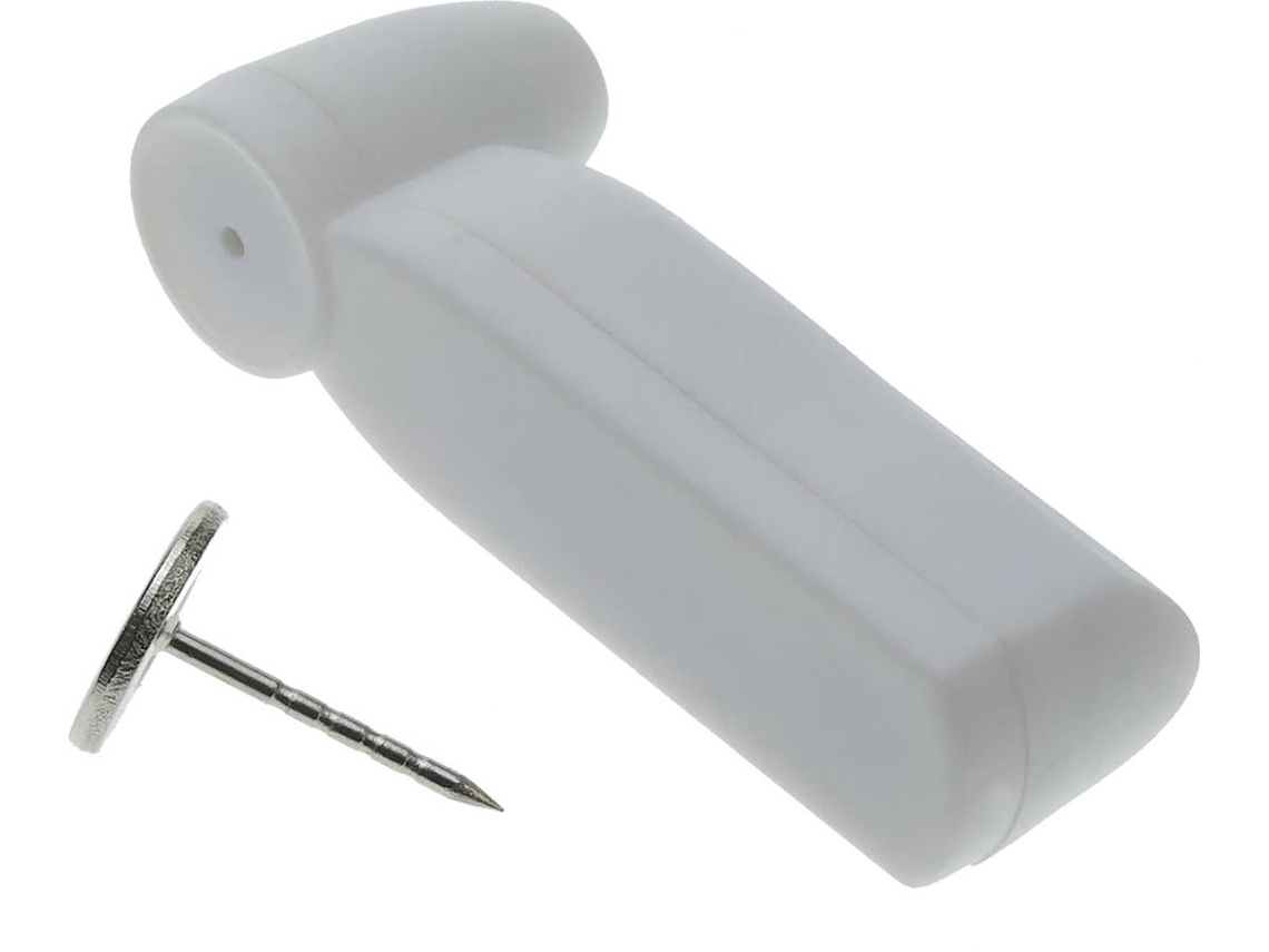 Etiqueta anti-roubo PRIMEMATIK.COM Compatível com RF EAS 51x19mm 8.2 MHz branco com pino 100 unidades