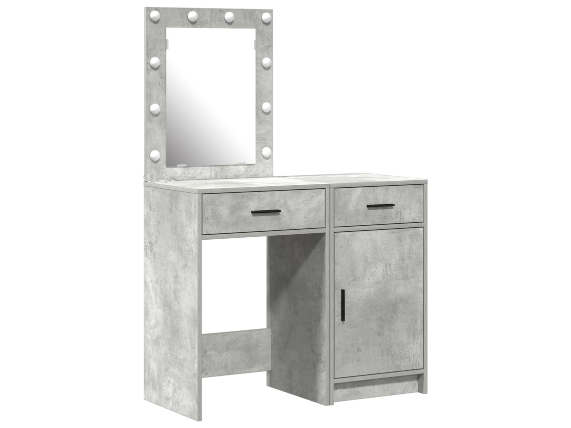 Conjunto 2 Mesa De Vestir Vidaxl Cinzento Derivados De Madeira (50 X 41 X 135 Cm)
