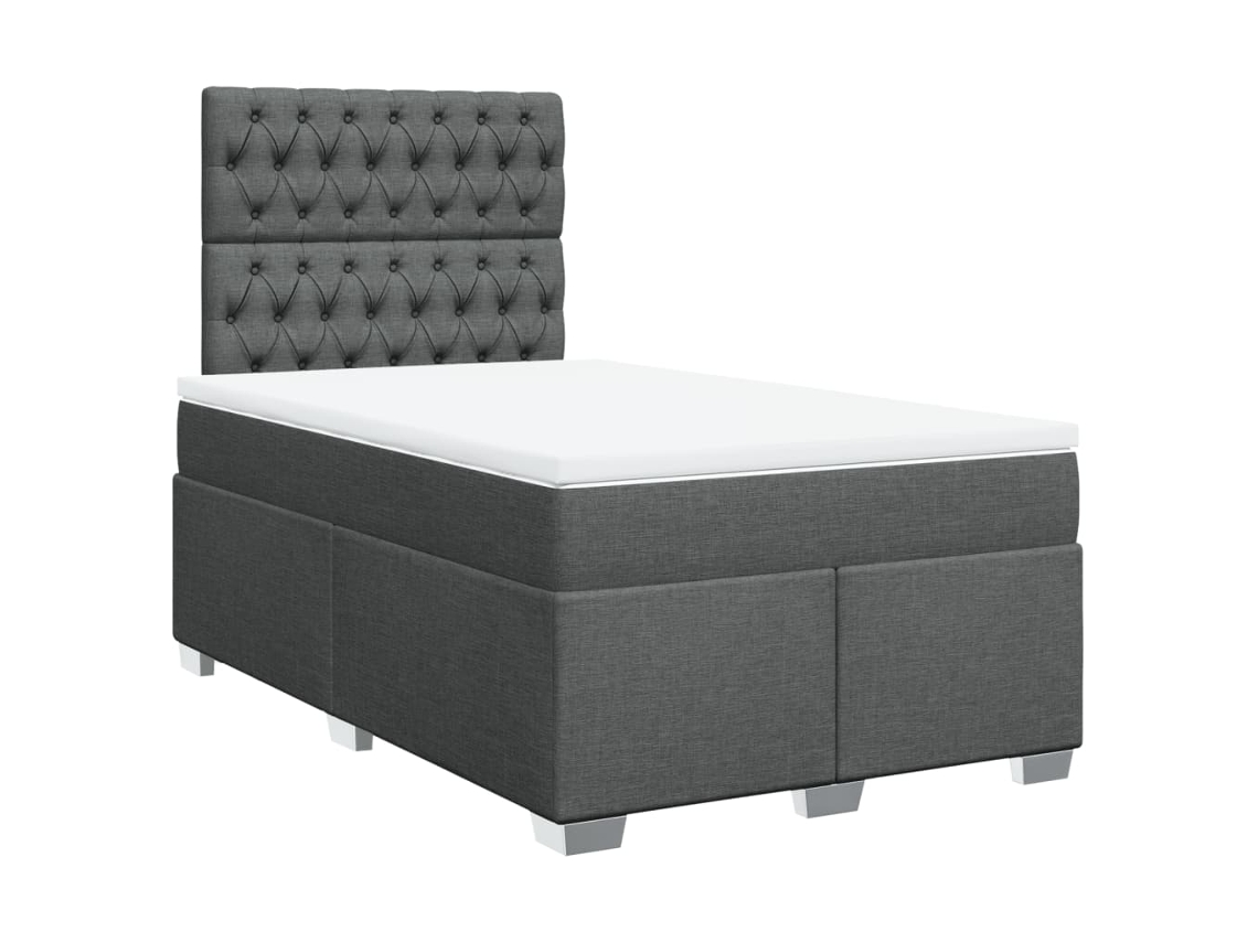 Box Spring Bed, Box Spring Beds Vidaxl Cinzeto Tecido (120 X 190 Cm)